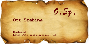 Ott Szabina névjegykártya