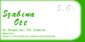 szabina ott business card